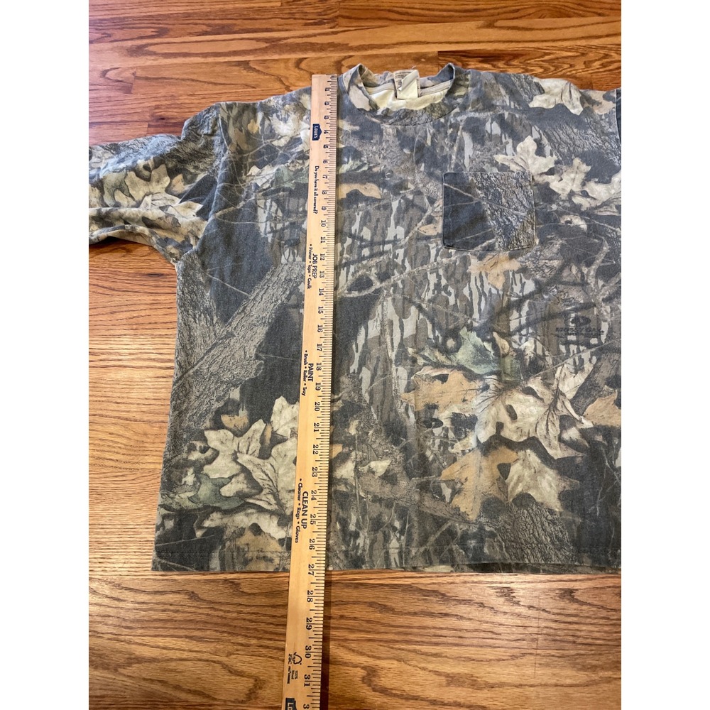 Y2K VTG Jerzees Mens T-Shirt XL Camo Long Sleeve Outdoors Pocket Hunting Tee - Picture 6 of 7